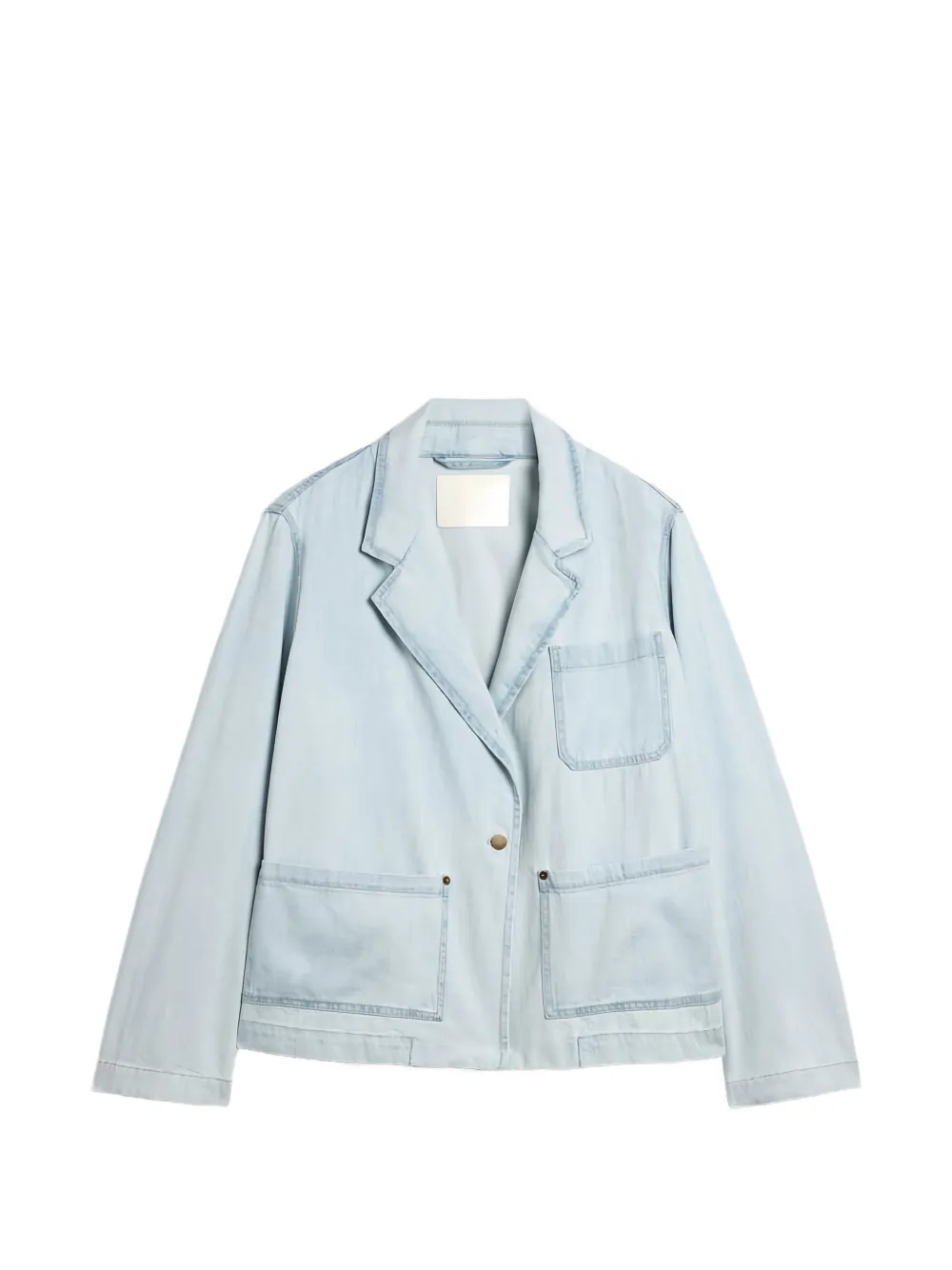 MOMONÌ Naya bleach-wash denim jacket - Blu