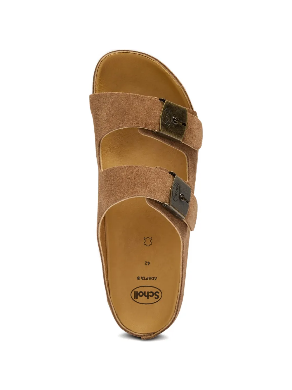 Scholl Suède sandalen met gespsluiting Beige