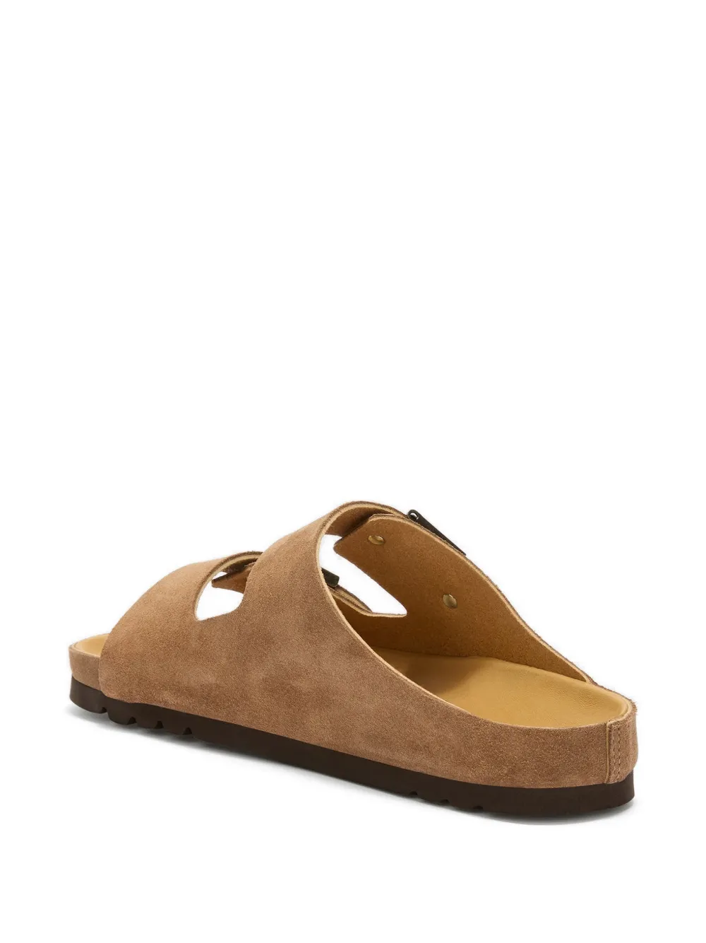 Scholl Suède sandalen met gespsluiting Beige