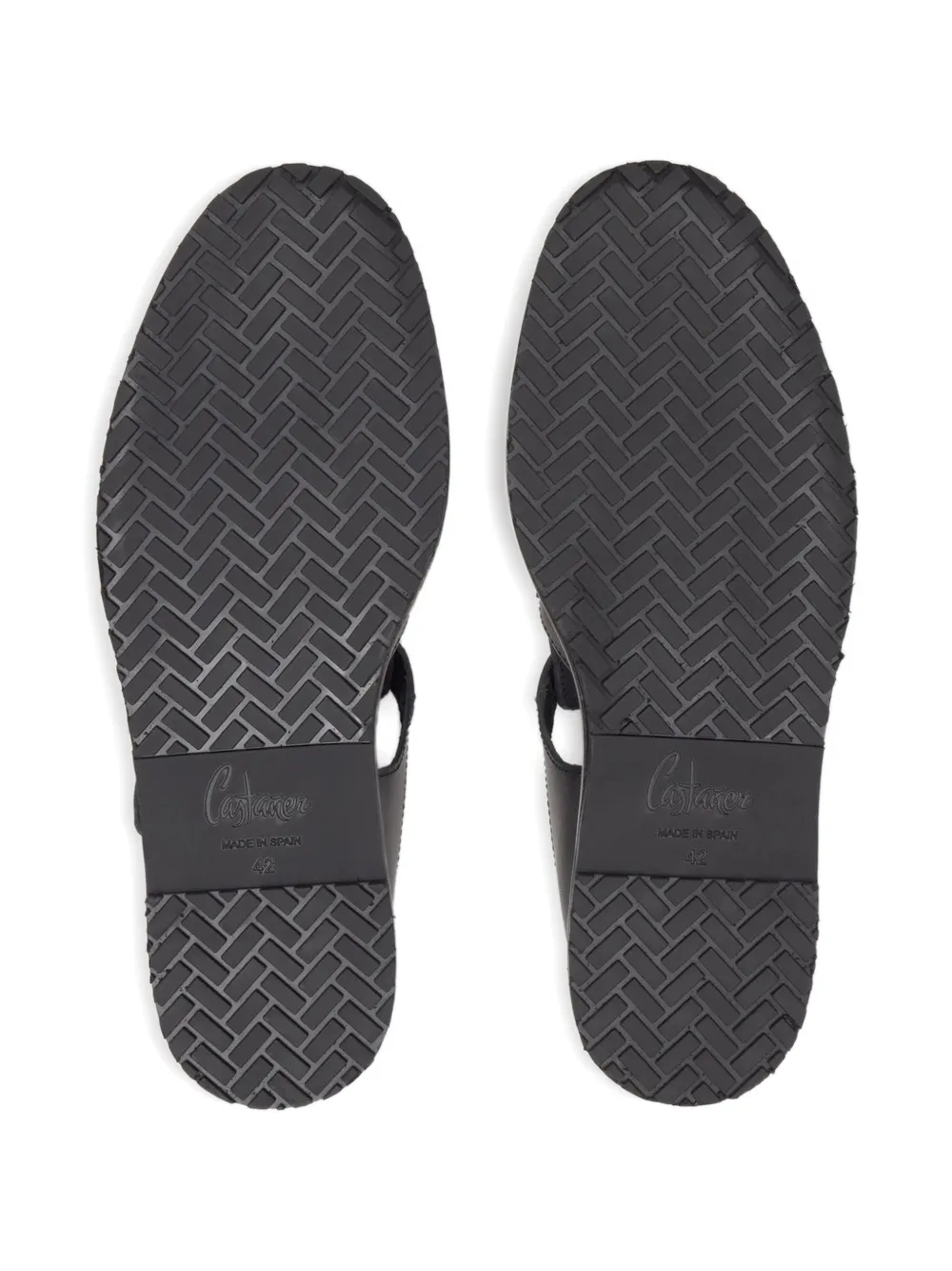 Castañer Fito buckle-fastening leather espadrilles Zwart