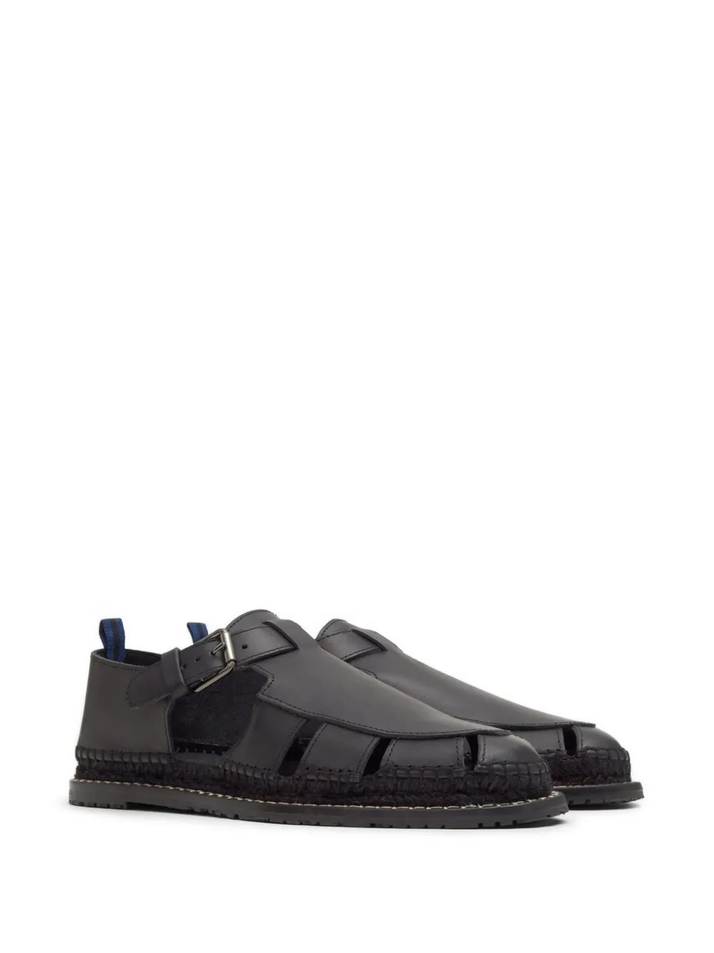 Castañer Fito buckle-fastening leather espadrilles Zwart