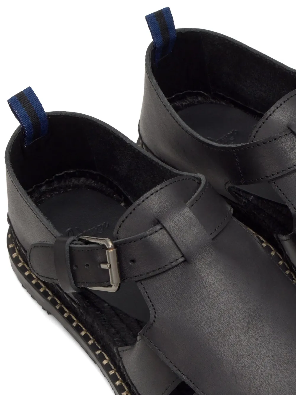 Castañer Fito buckle-fastening leather espadrilles Zwart