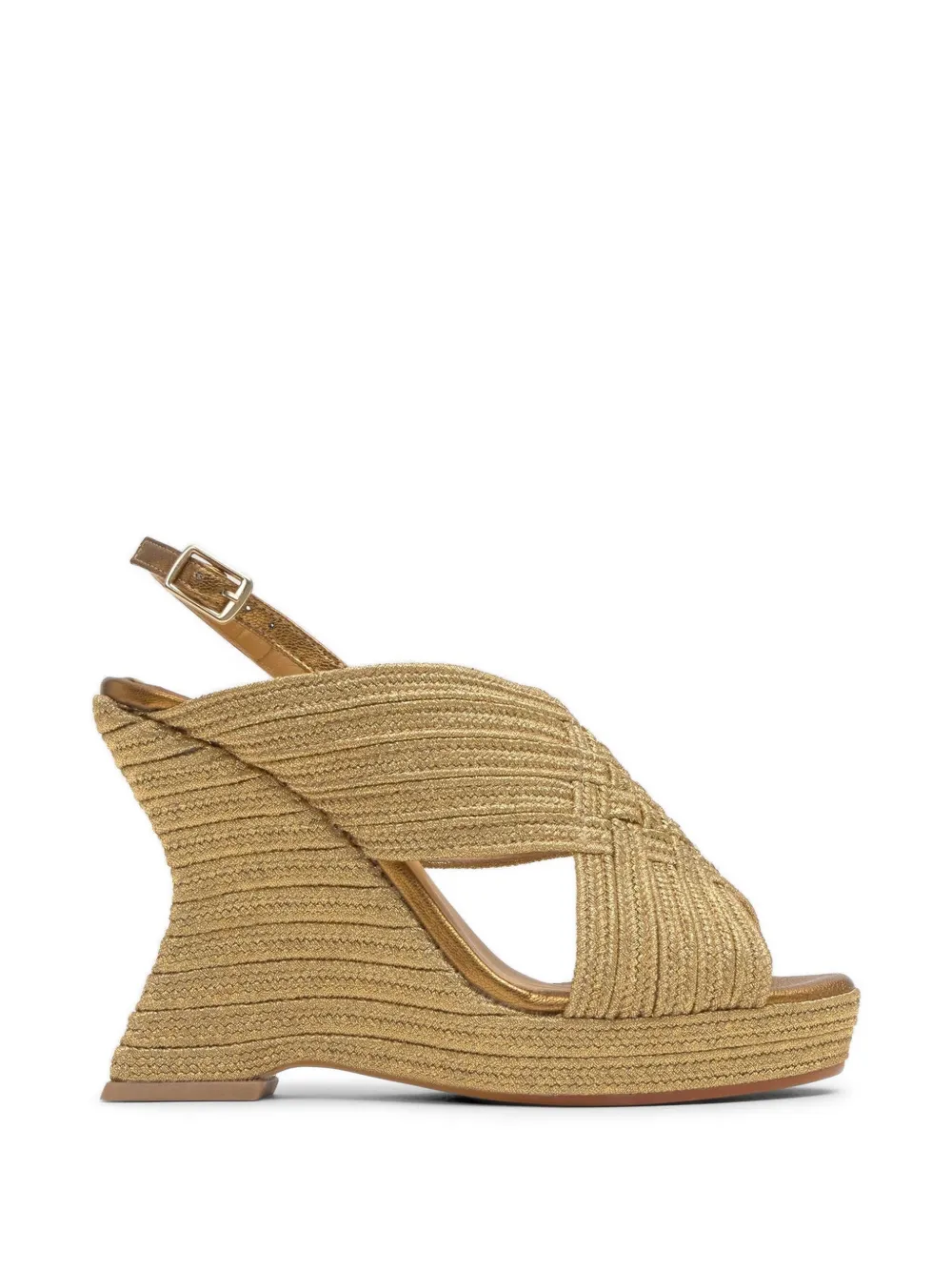 Castañer Juliet Wedge-Sandalen mit Flechtdetail - Gold