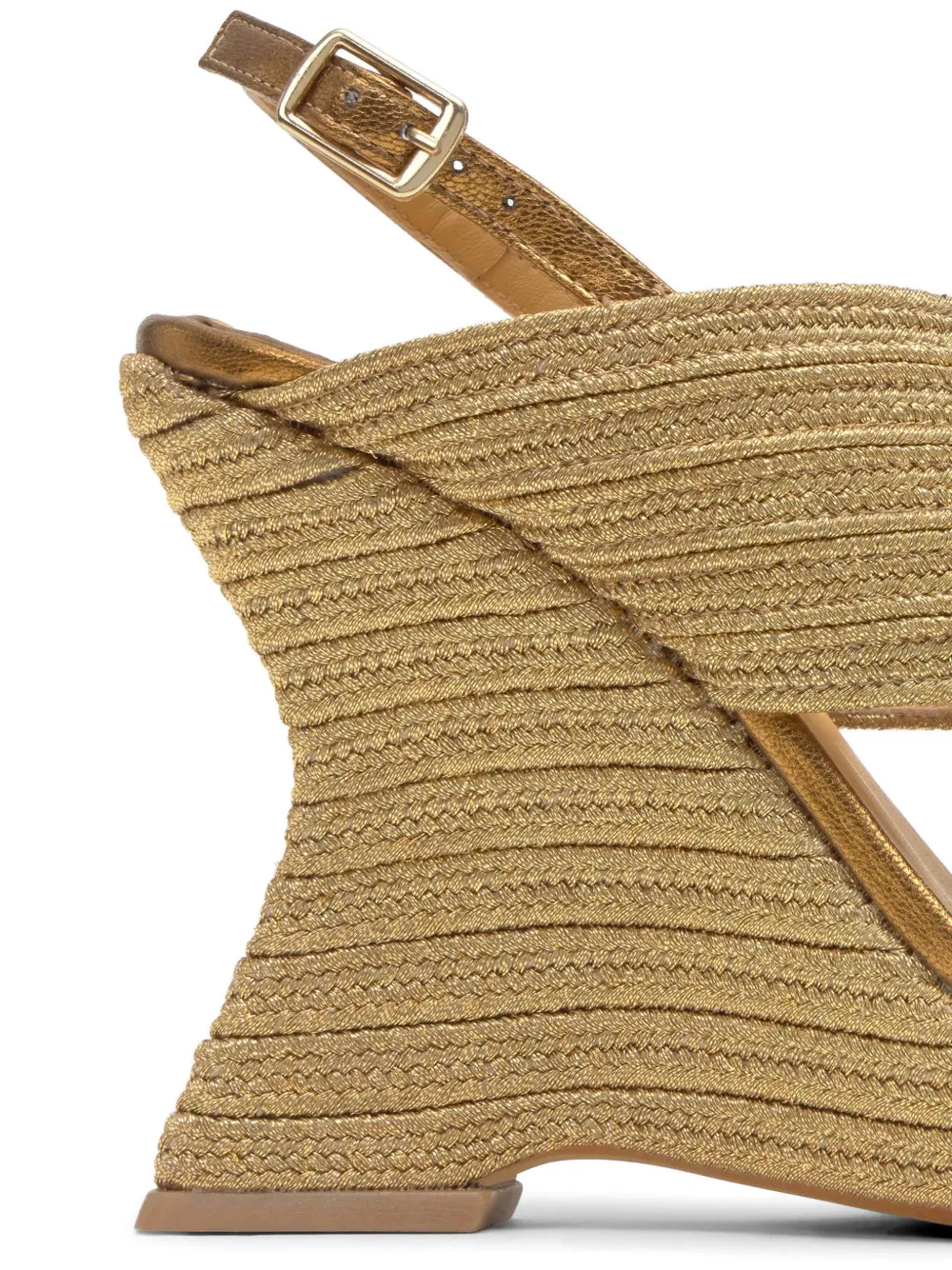 Castañer Juliet gevlochten sandalen met sleehak Goud