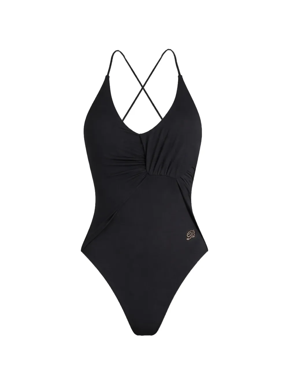 Blumarine twist-detail swimsuit - Schwarz