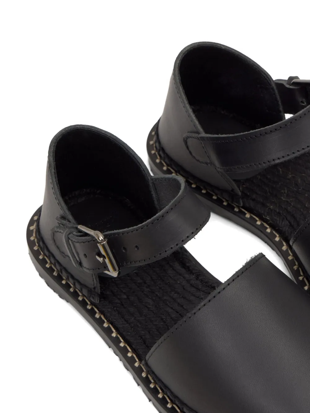 Castañer Polly leren sandalen Zwart