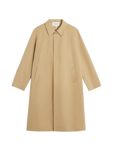 Maison Kitsuné concealed-fastening logo-plaque coat