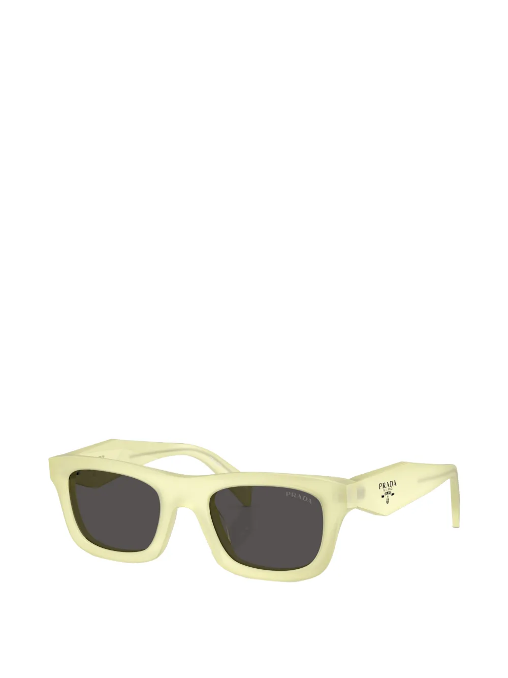 Prada Eyewear Pillow zonnebril met rechthoekig montuur Geel