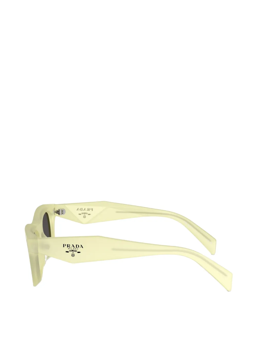 Prada Eyewear Pillow zonnebril met rechthoekig montuur Geel