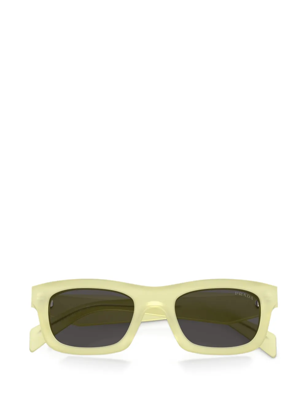 Prada Eyewear Pillow zonnebril met rechthoekig montuur Geel