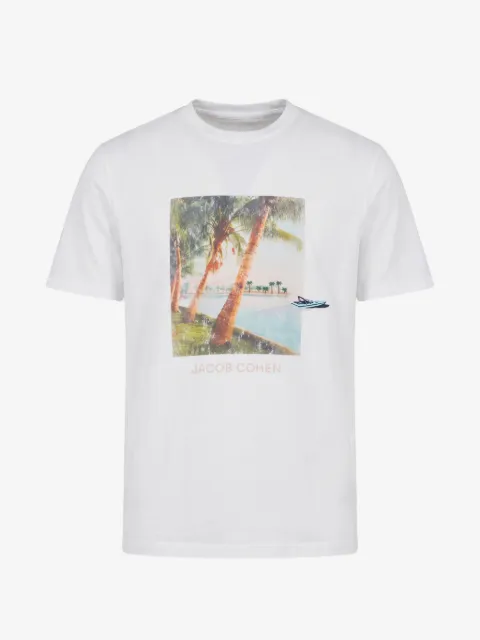 Jacob Cohën playera con estampado gráfico
