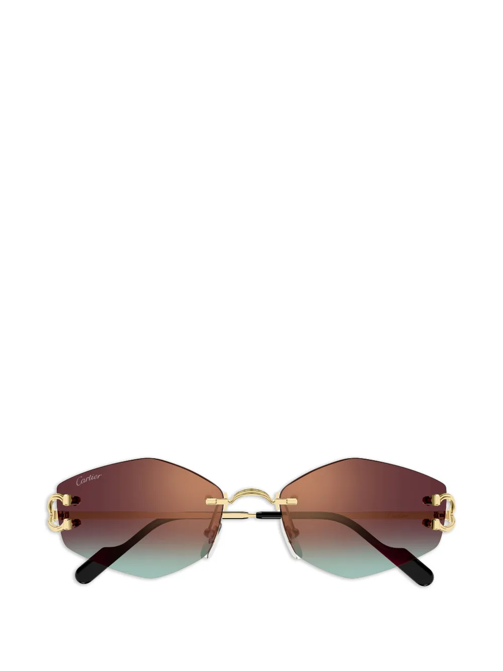 Cartier Eyewear Classic C Motif rimless sunglasses - Oro