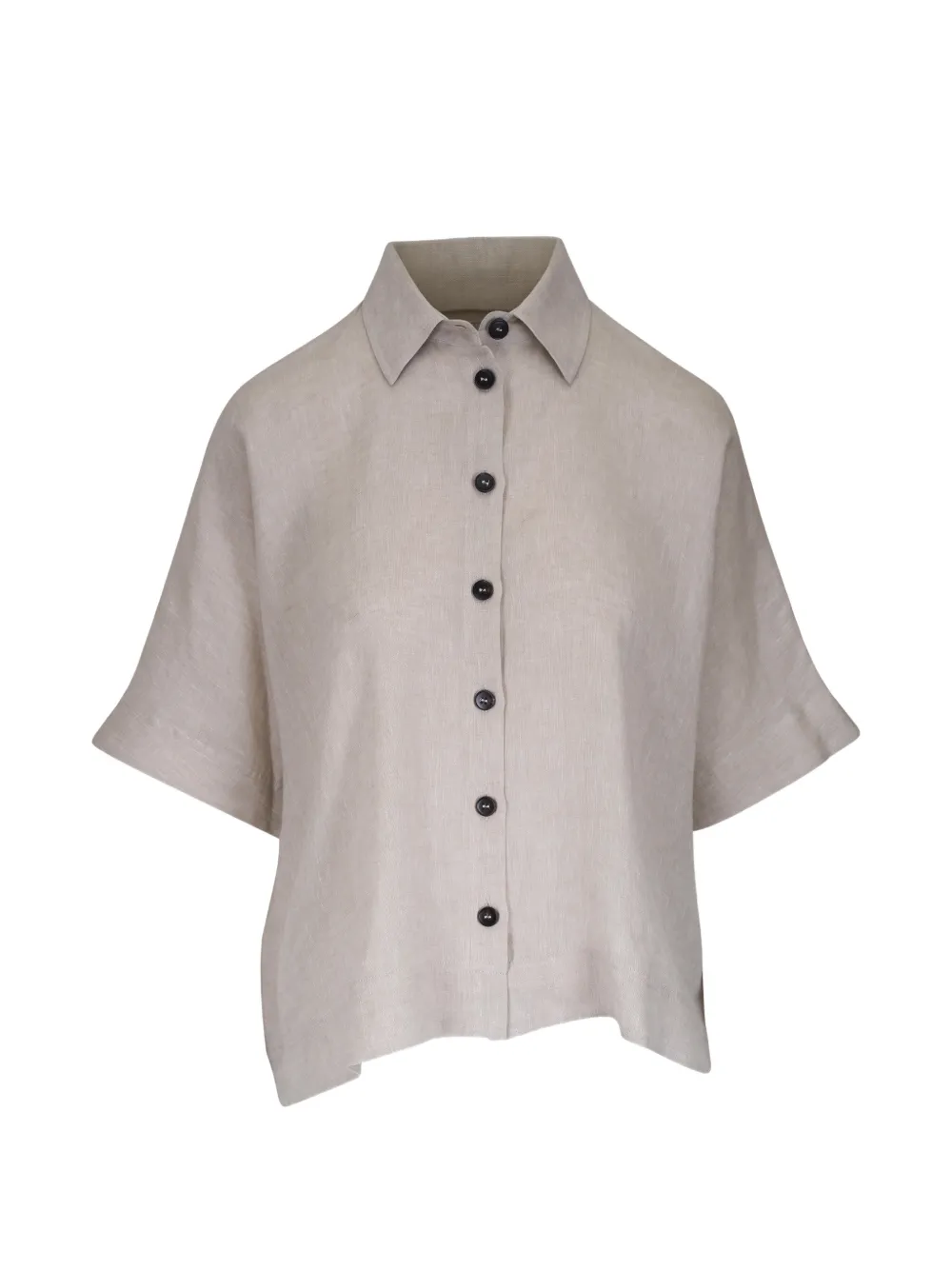 Antonelli short-sleeve button-up shirt - Toni neutri