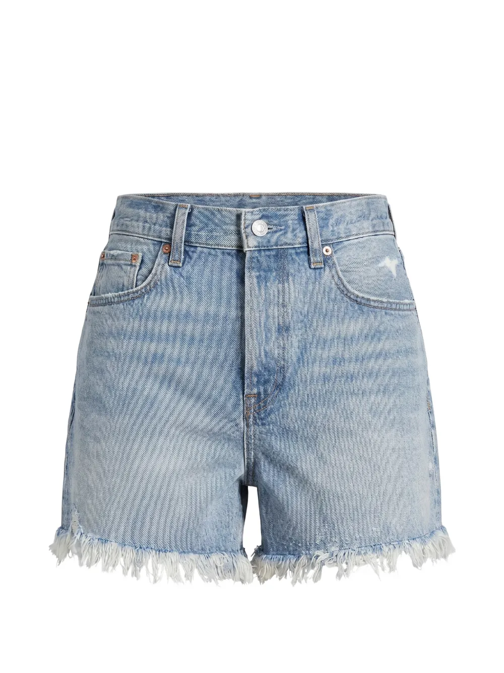 Calvin Klein frayed-hem denim shorts - Blu