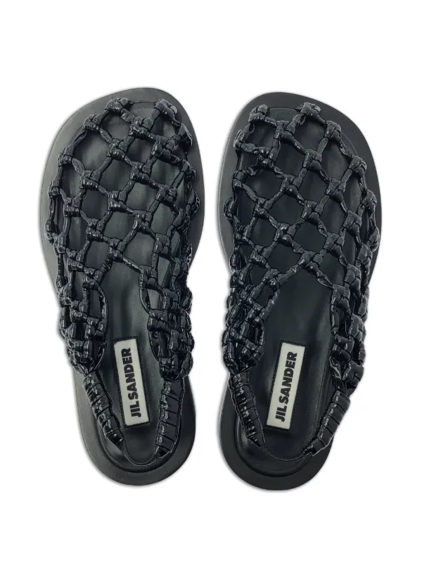 Jil Sander ノット ケージサンダル | ブラック | FARFETCH JP
