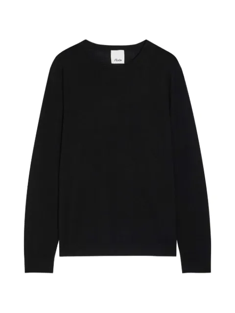 Allude crew-neck fine-knit sweater