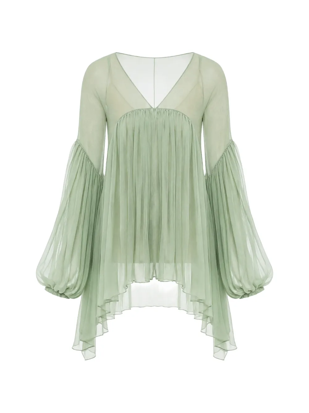 SUPER BLOND plissé asymmetric dress