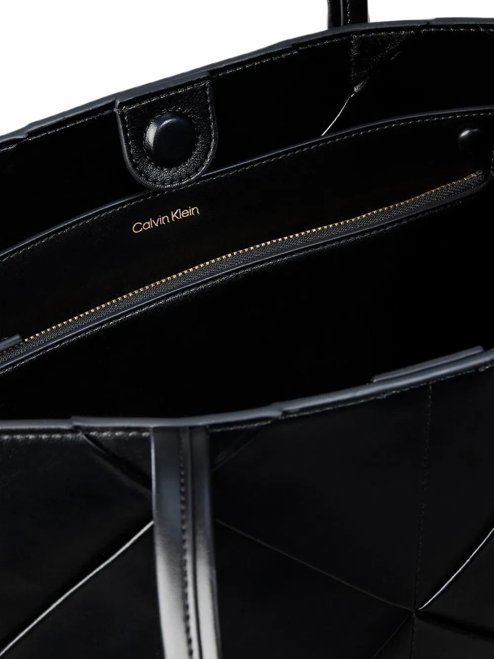 Calvin Klein Geweven embleem shopper Zwart