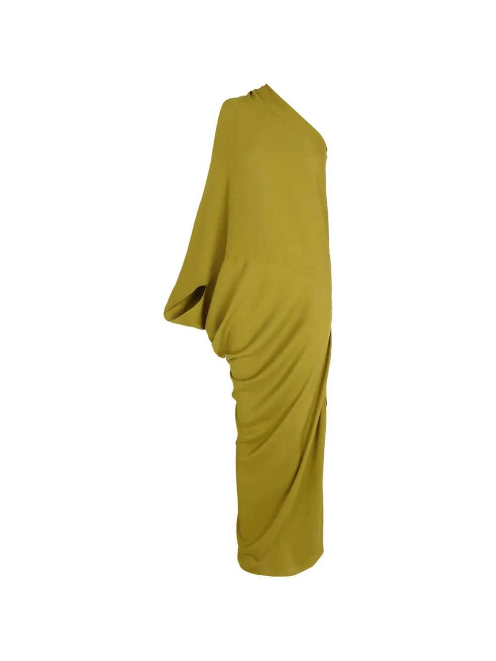 Cortana Delore one-shoulder draped maxi dress - Verde