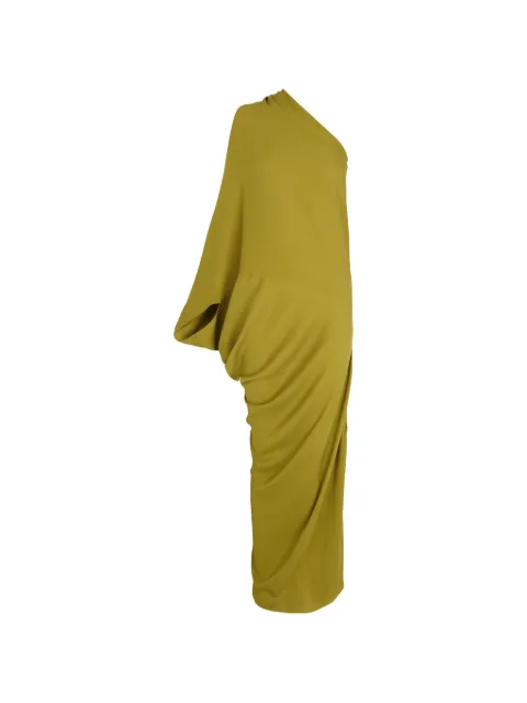 Cortana Delore one-shoulder draped maxi dress