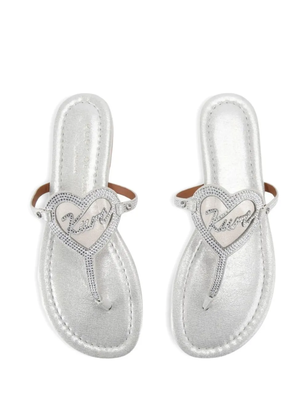 Kurt Geiger Kurt Heart T-bar sandals Zilver