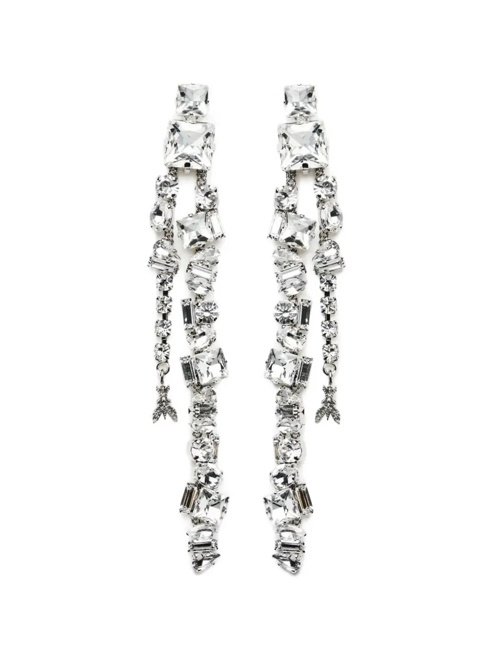 Patrizia Pepe crystal-embellished drop earrings - Argento
