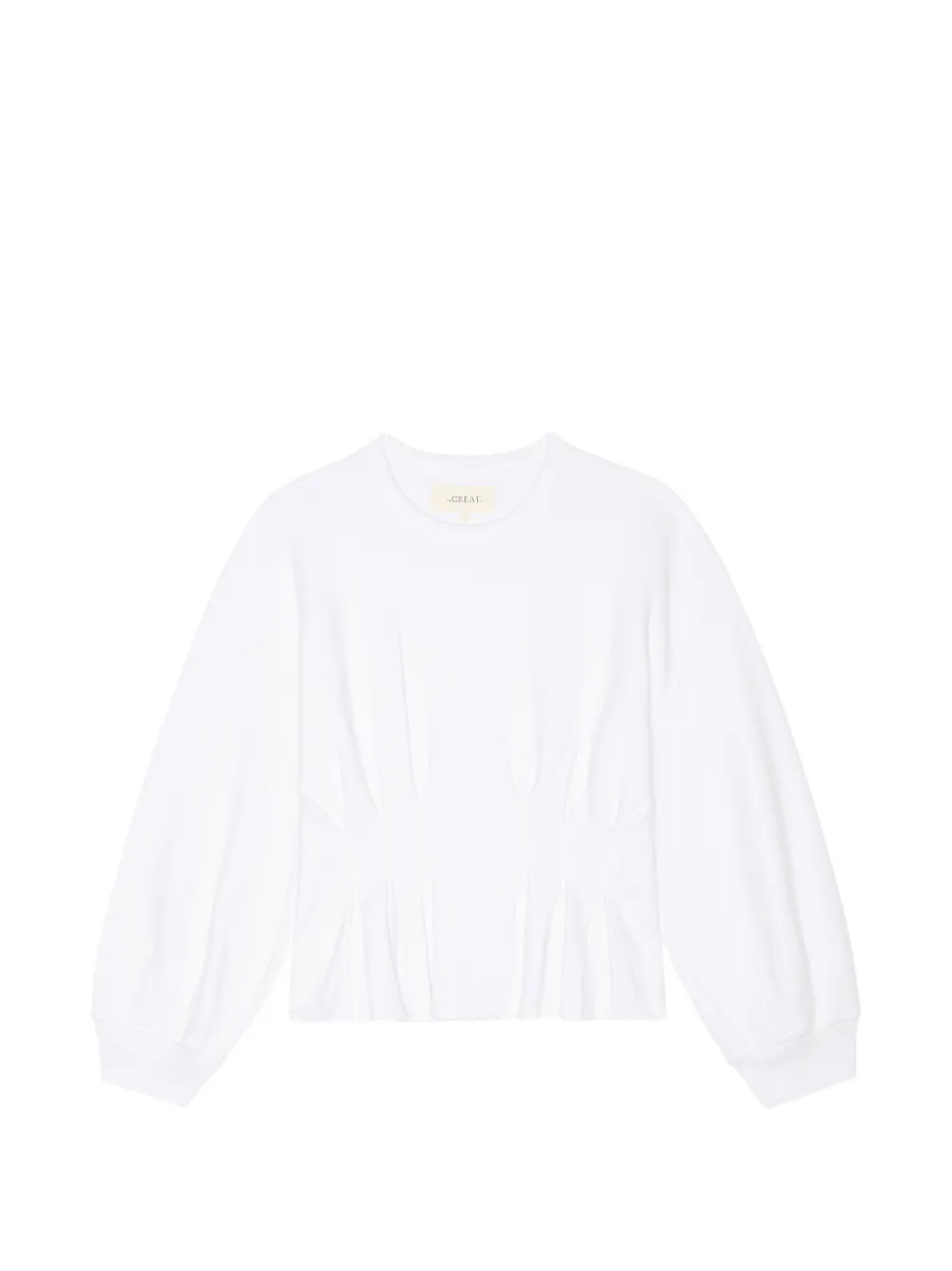 The Great. Slouchy pleated sweatshirt - Weiß