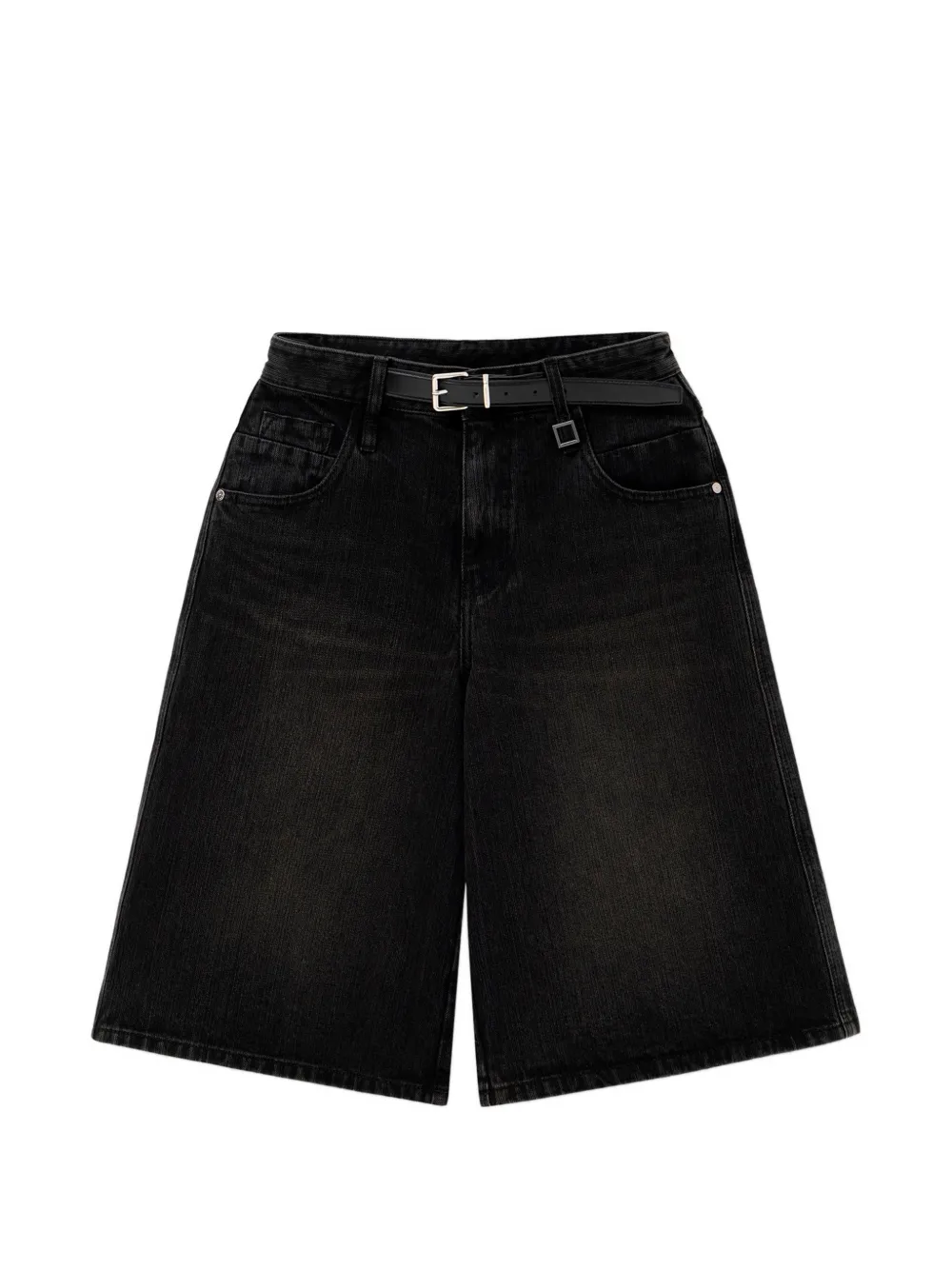 Wooyoungmi belted denim shorts - Nero