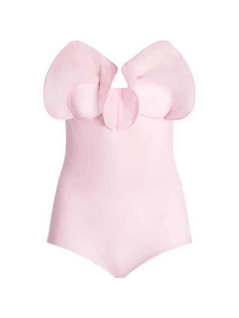 Genny bustier-effect ruffled strapless bodysuit