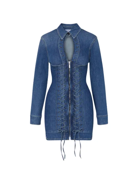 LIU JO lace-up denim mini dress