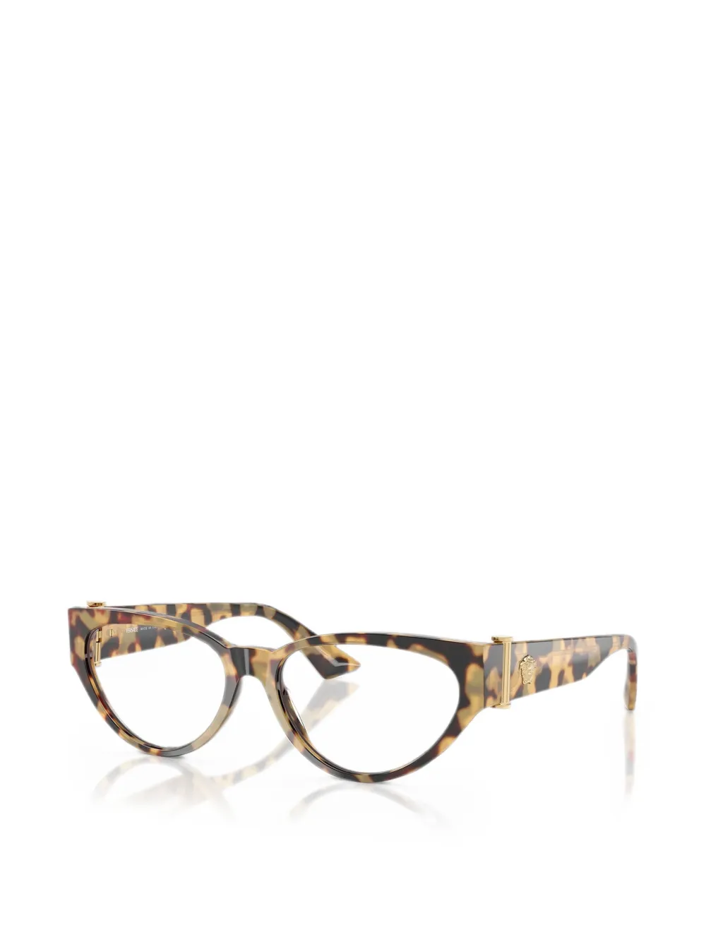 Versace Eyewear Bril met schildpadschild-effect Beige