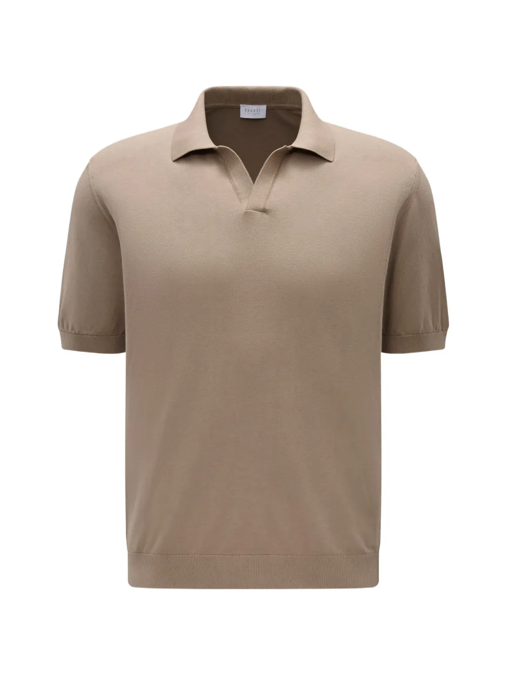 04651 / A TRIP IN A BAG Johnny crepe knit polo shirt - Toni neutri