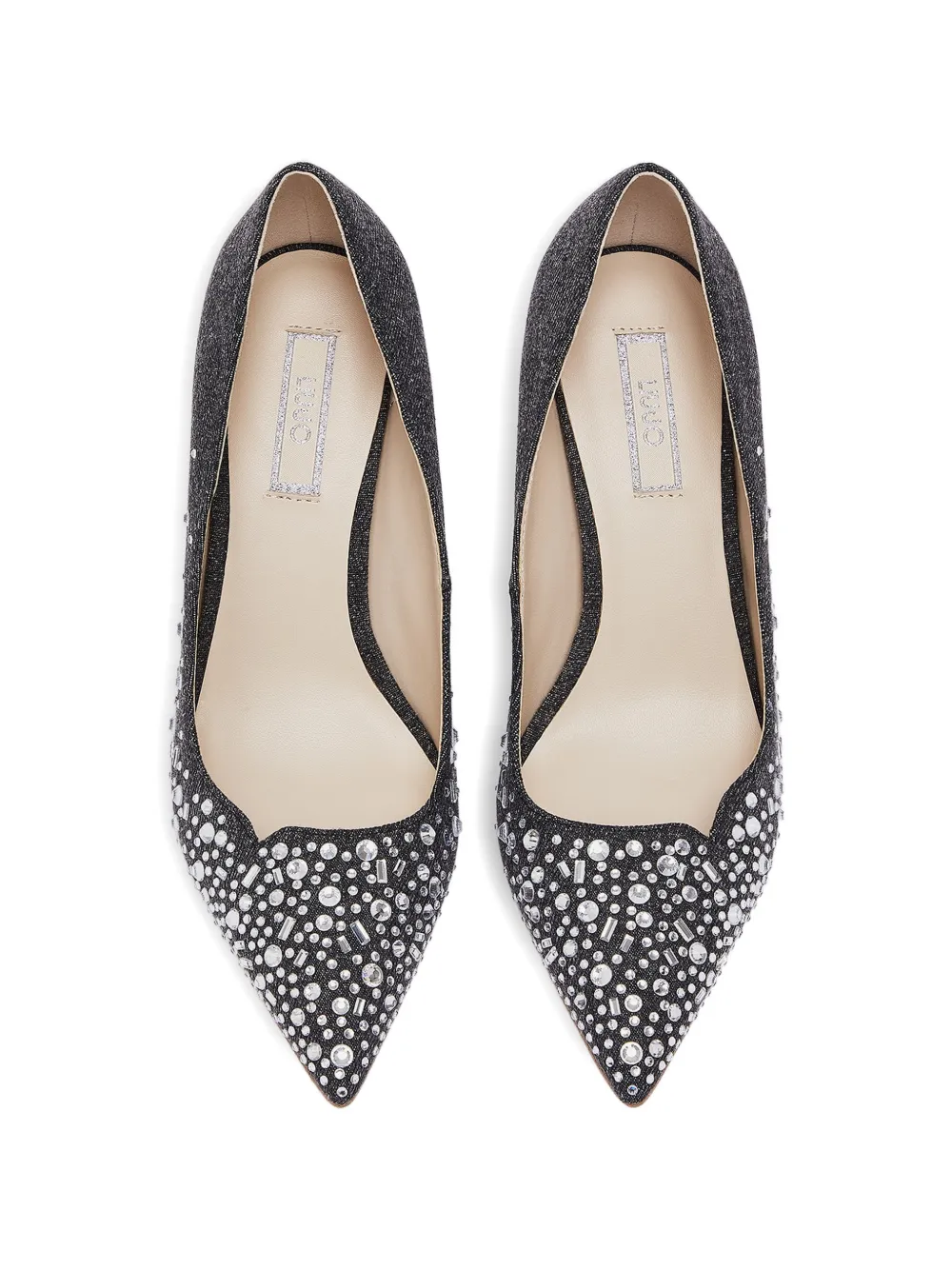 LIU JO Denim pumps verfraaid met stras Grijs