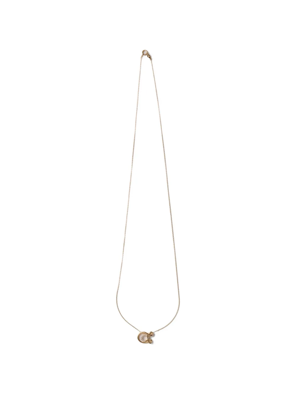 Charlotte Chesnais embellished letter-A necklace - Oro