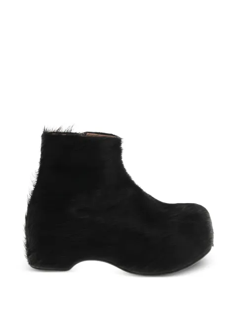 Marni calf-hair zip-fastening ankle boots
