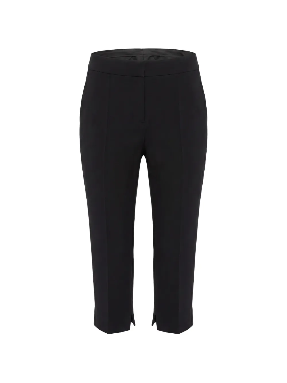 Elie Saab Cady cropped slit-hem trousers - Schwarz