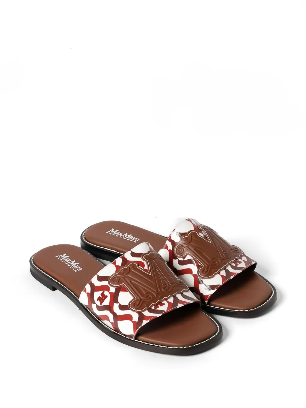Max Mara Sandalen met monogramprint Wit