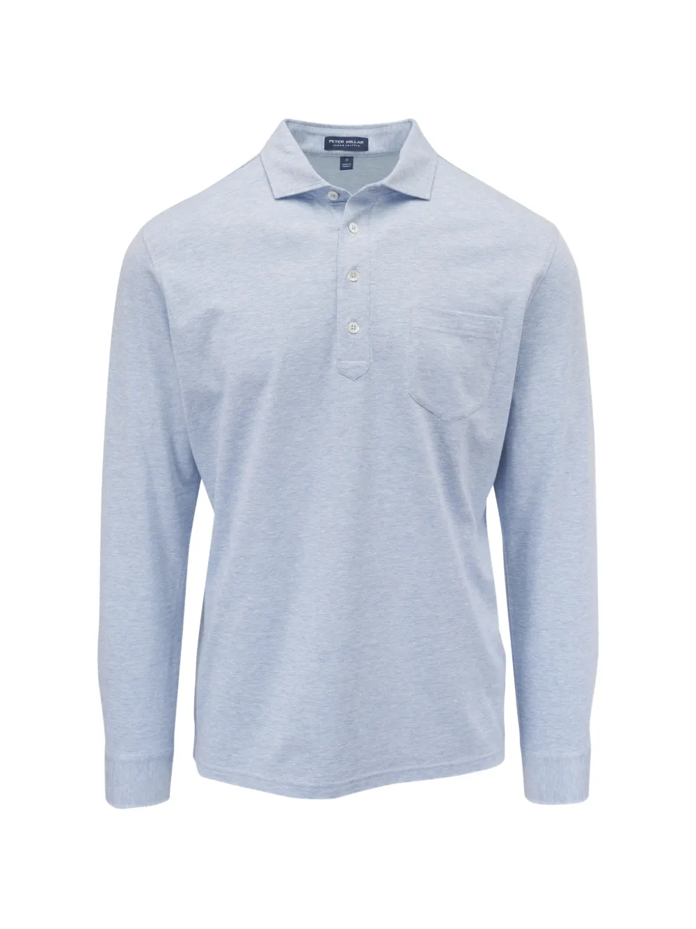 Peter Millar Landon long-sleeve pocket polo shirt - Blu