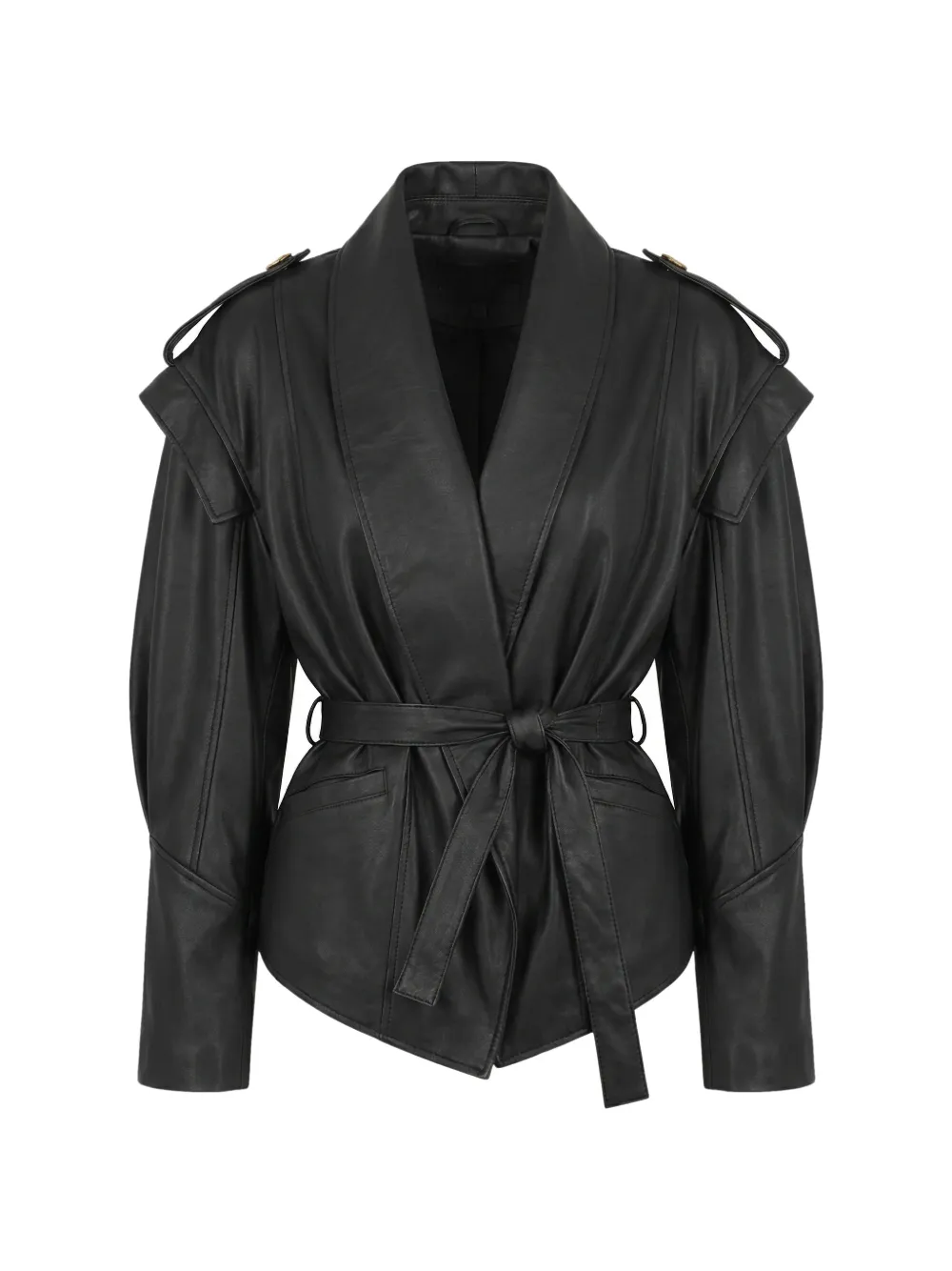 VICOLO belted jacket - Nero