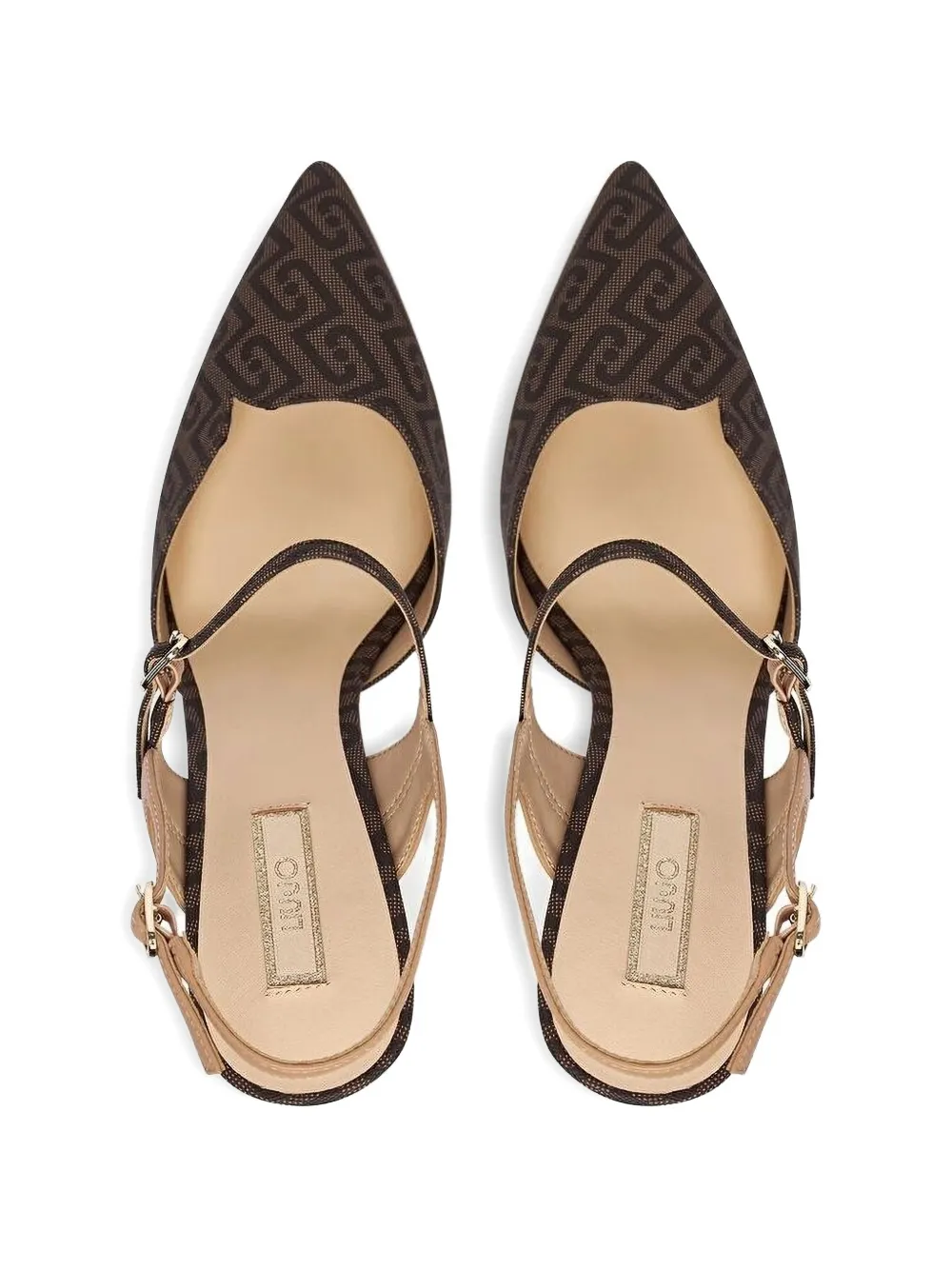 LIU JO Pumps met monogram-print Bruin