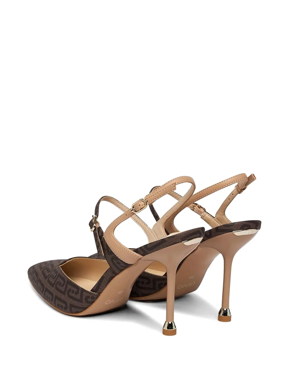 LIU JO Pumps met monogram-print Bruin