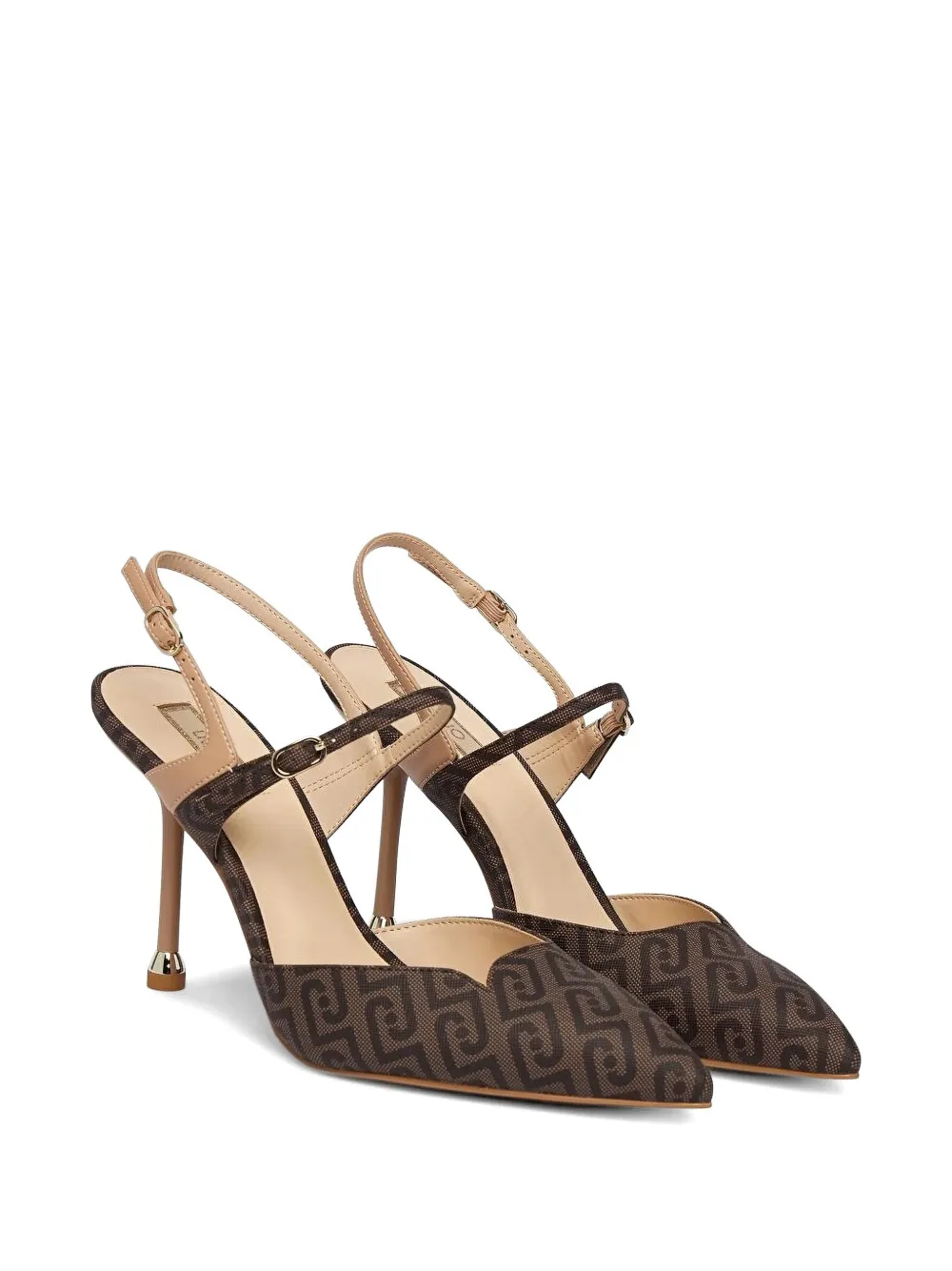 LIU JO Pumps met monogram-print Bruin