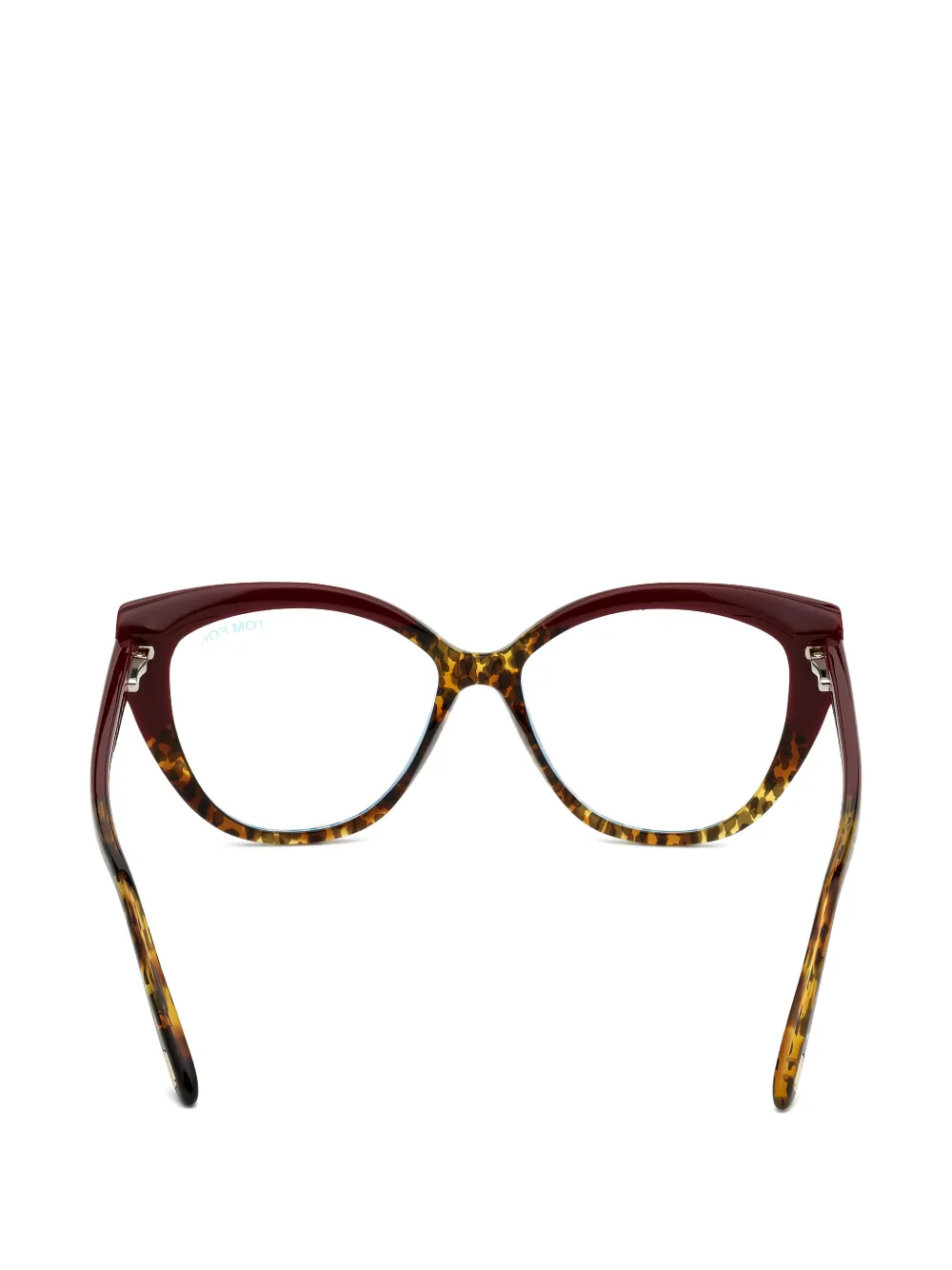TOM FORD Eyewear Bril met cat-eye montuur en luipaardprint Rood