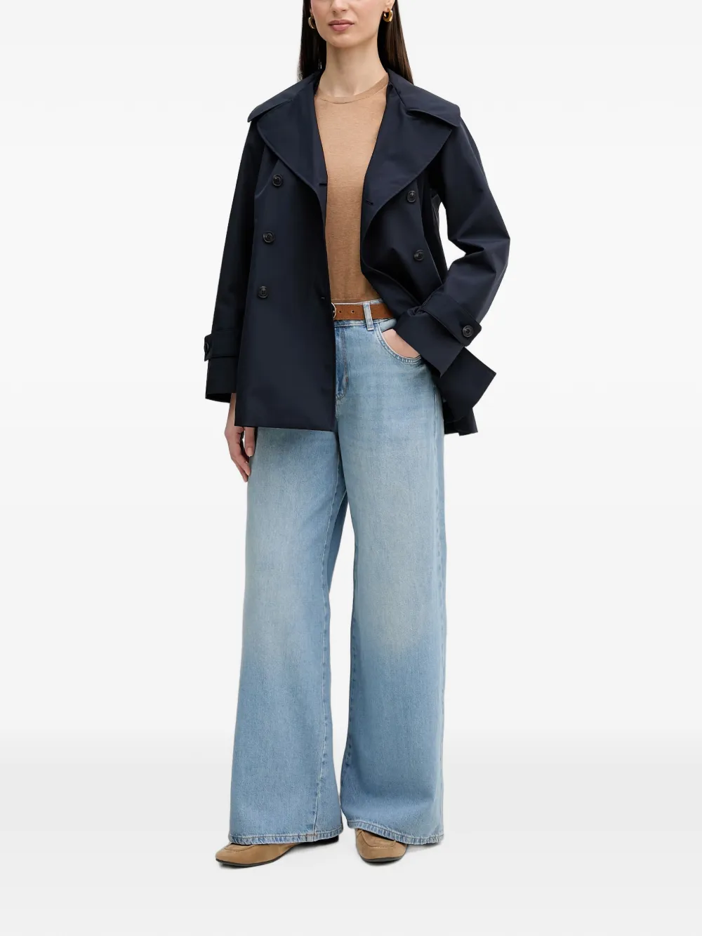 Mos Mosh MMNorlan Esma jeans met wijde pijpen Blauw