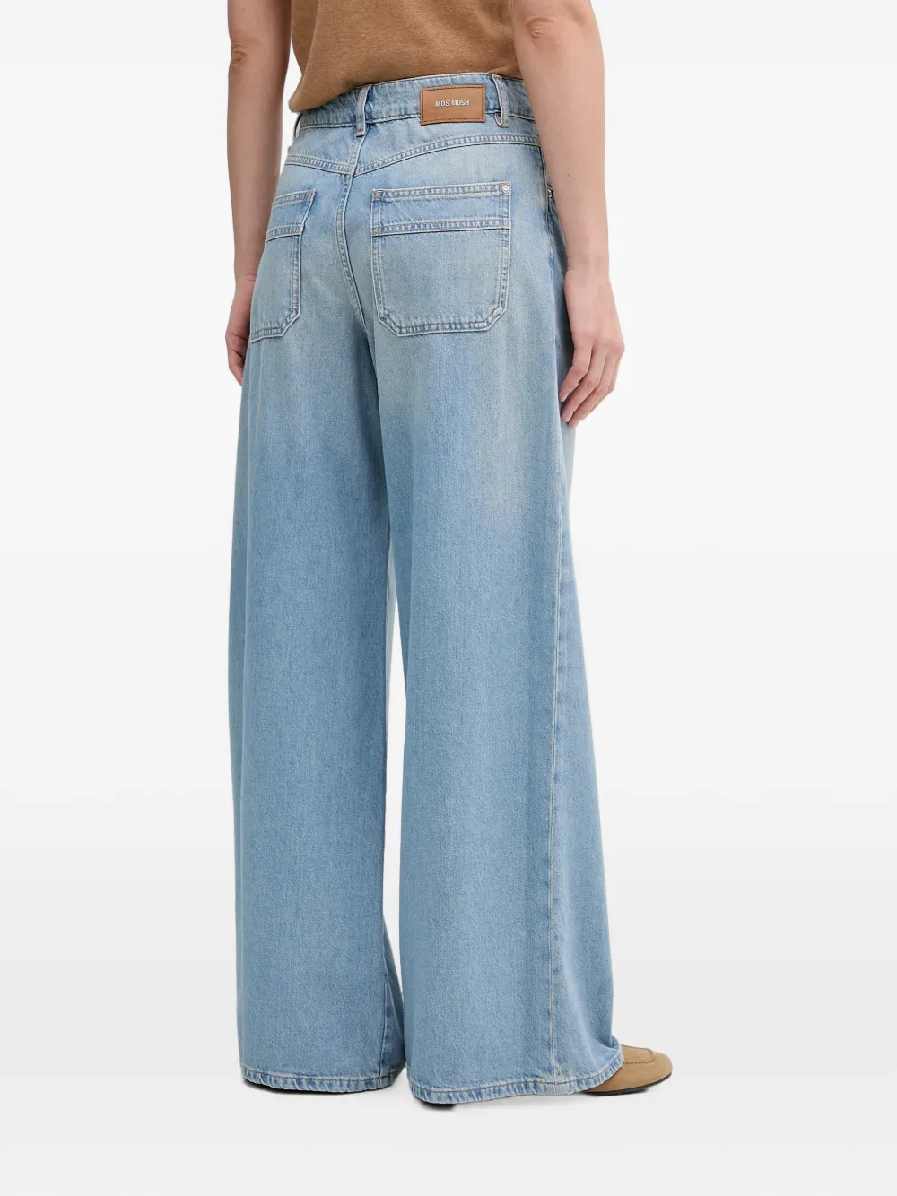 Mos Mosh MMNorlan Esma jeans met wijde pijpen Blauw