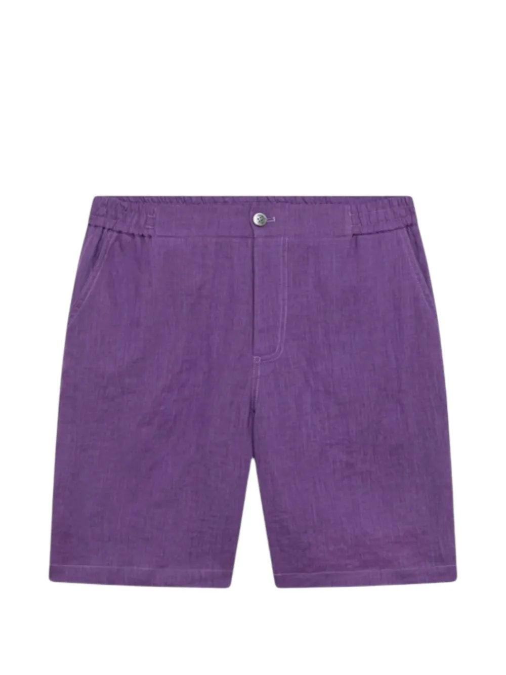 ALPHA STUDIO linen canvas bermuda shorts - Violett