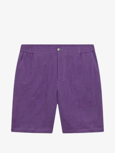 ALPHA STUDIO linen canvas bermuda shorts