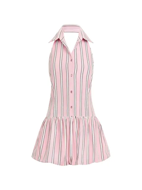 SEROYA Anastacia striped bubble-hem mini dress