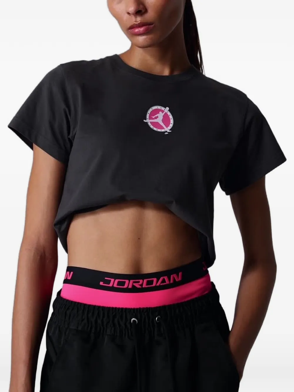 Jordan T-shirt Brooklyn Flight Club con logo - Grigio