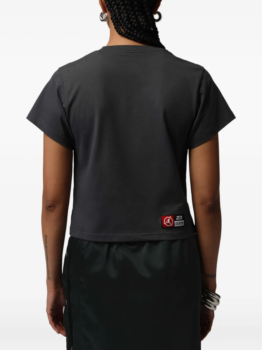 Jordan Brooklyn Flight Club T-shirt met logodetail Grijs